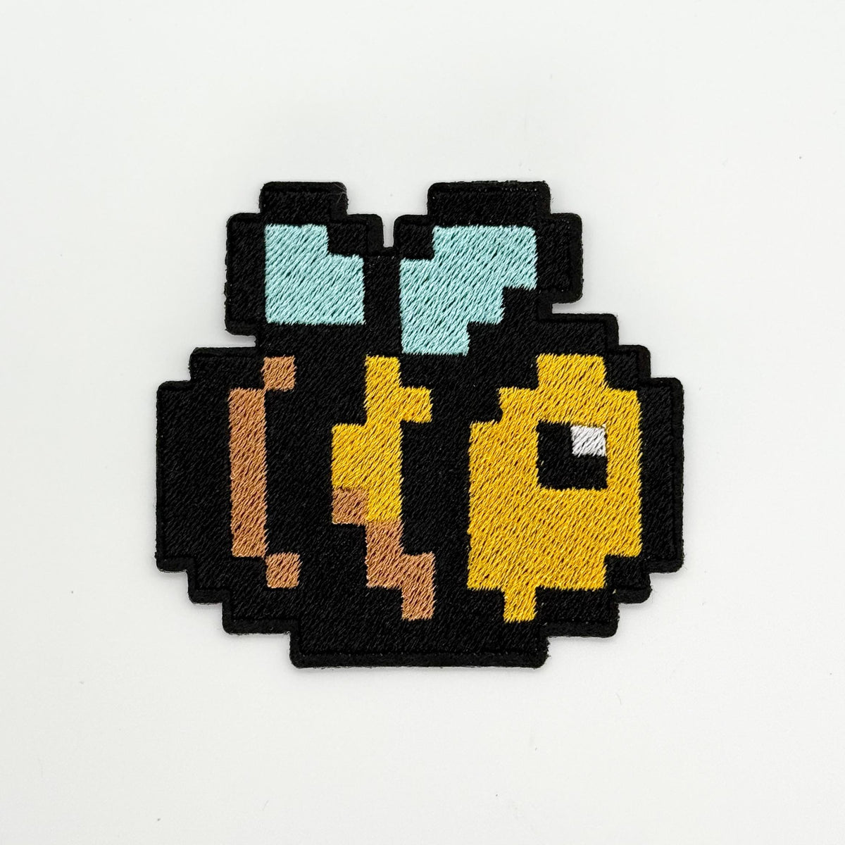 Retro 8-Bit Pixel Bee Embroidery