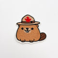 Cute Canadian Wildlife Mountie Embroidery | Beaver