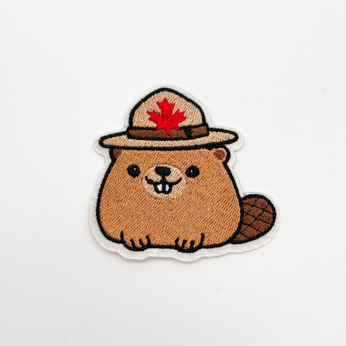Cute Canadian Wildlife Mountie Embroidery | Beaver